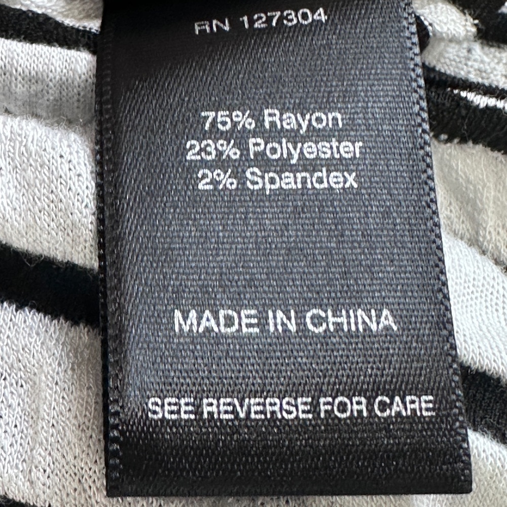 Ali Miles 1X Stripe Tunic Top – Artsy Lagenlook Minimalist Asymmetrical Abstract - Picture 7 of 8